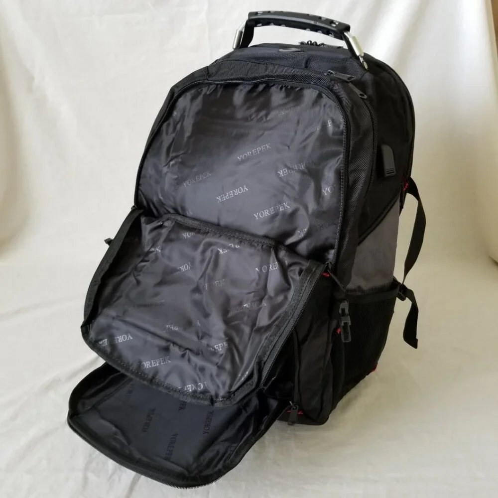 NEW! Topnotch Water-resistant Backpack w/USB/Luggage Strap/Padded Laptop Pocket - Picture 10 of 16